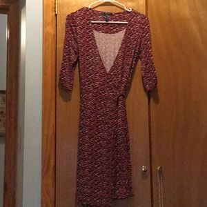 VTG Banana Republic Geo Wrap Dress